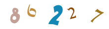 Opište číslice z obrázku.